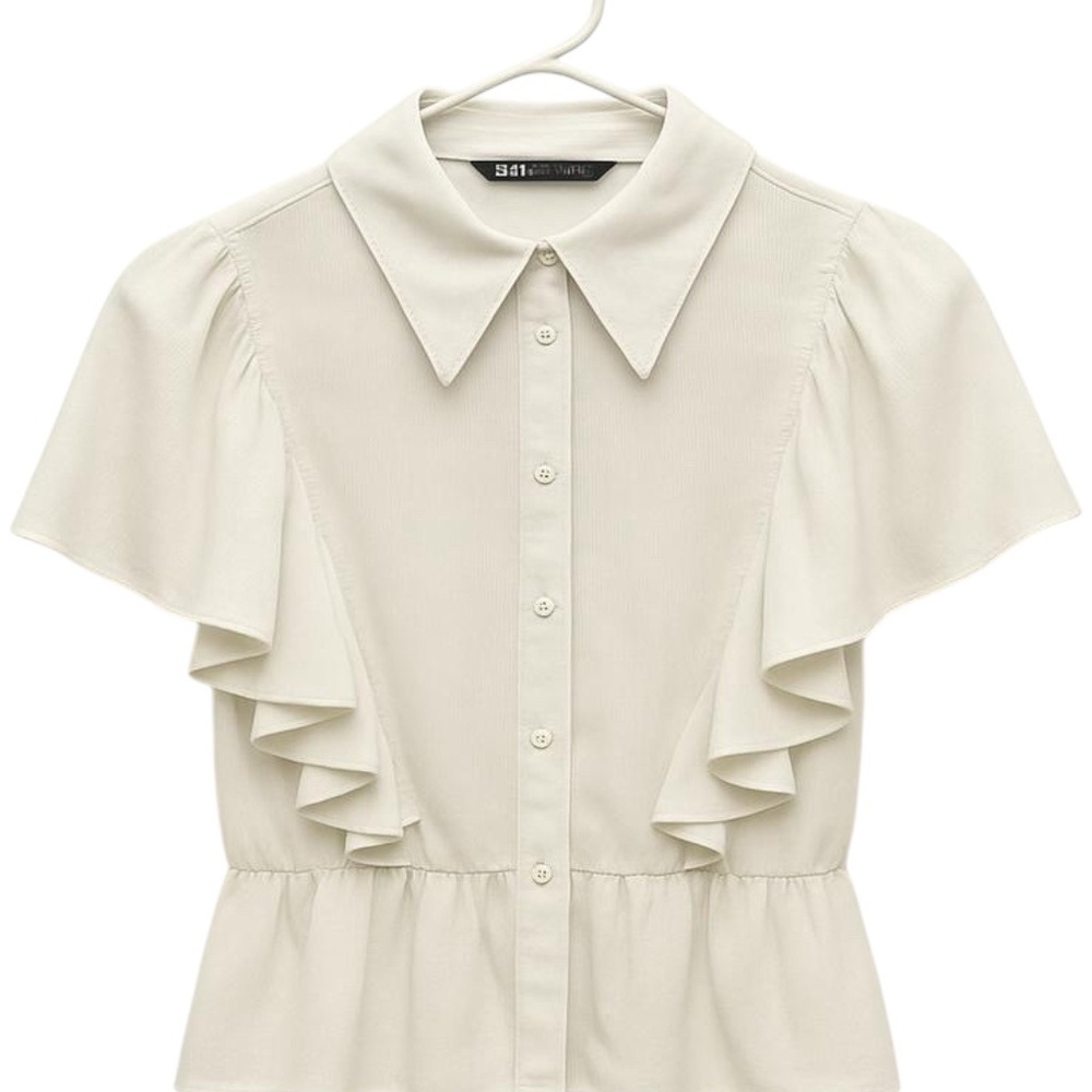 Zara Trafaluc Ivory Romper High Neck Cross Back Size Small